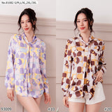 Vertier : No.81082 เสื้อแขนยาวพิมพ์ลาย | Printed Long Sleeve Blouse