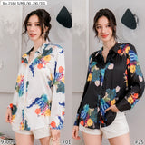 Maristar : No.2160 เสื้อแขนยาวพิมพ์ลาย | Printed Long Sleeve Blouse