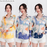 Maristar : No.2156 เสื้อแขนยาวพิมพ์ลาย | Printed Long Sleeve Blouse