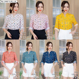 Maristar : No.2060 เสื้อแขนยาวพิมพ์ลาย | Printed Long Sleeve Blouse