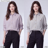 Maristar : No.2175 เสื้อแขนยาวพิมพ์ลาย | Printed Long Sleeve Blouse