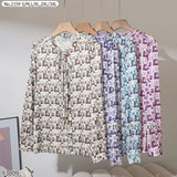 Maristar : No.2159 เสื้อแขนยาวพิมพ์ลาย | Printed Long Sleeve Blouse