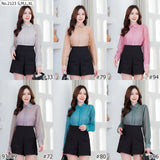 Miss Daisy : No.2123 เสื้อแขนยาวสีพื้น | Solid Long Sleeve Blouse