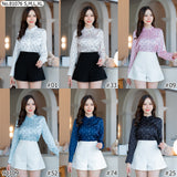 Vertier : No.81076 เสื้อแขนยาวพิมพ์ลาย | Printed Long Sleeve Blouse