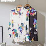 Maristar : No.2160 เสื้อแขนยาวพิมพ์ลาย | Printed Long Sleeve Blouse