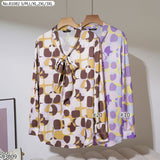 Vertier : No.81082 เสื้อแขนยาวพิมพ์ลาย | Printed Long Sleeve Blouse