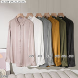 Maristar : No.2158 เสื้อแขนยาวสีพื้น | Solid Long Sleeve Blouse