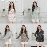 Vertier : No.81079 เสื้อแขนยาวพิมพ์ลาย | Printed Long Sleeve Blouse