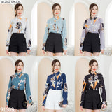 Miss Daisy : No.2052 เสื้อแขนยาวพิมพ์ลาย | Printed Long Sleeve Blouse