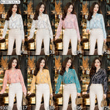 Maristar : No.2001 เสื้อแขนยาวพิมพ์ลาย | Printed Long Sleeve Blouse