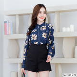 Miss Daisy : No.2113 เสื้อแขนยาวพิมพ์ลาย | Printed Long Sleeve Blouse