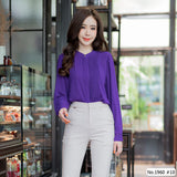 Maristar : No.1960 เสื้อแขนยาวสีพื้น | Solid Long Sleeve Blouse