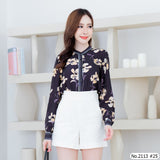 Miss Daisy : No.2113 เสื้อแขนยาวพิมพ์ลาย | Printed Long Sleeve Blouse