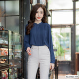Maristar : No.1960 เสื้อแขนยาวสีพื้น | Solid Long Sleeve Blouse
