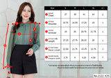 Maristar : No.2122 เสื้อแขนยาวสีพื้น | Solid Long Sleeve Blouse