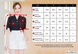 Miss Daisy : No.2080 เสื้อแขนสั้นสีพื้น | Solid Short Sleeve Blouse