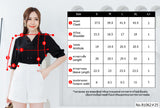 Vertier : No.81062 เสื้อแขนสั้นสีพื้น | Solid Short Sleeve Blouse