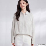 Vertier : No.81105 เสื้อแขนยาวพิมพ์ลาย | Printed Long Sleeve Blouse