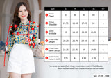 Maristar : No.2128 เสื้อแขนยาวพิมพ์ลาย | Printed Long Sleeve Blouse