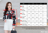 Vertier : No.81060 เสื้อแขนยาวพิมพ์ลาย | Printed Long Sleeve Blouse