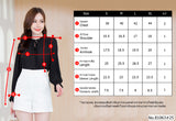 Vertier : No.81063 เสื้อแขนยาวสีพื้น | Solid Long Sleeve Blouse