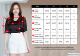 Vertier : No.81071 เสื้อแขนสั้นสีพื้น | Solid Short Sleeve Blouse
