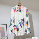 Maristar : No.2160 เสื้อแขนยาวพิมพ์ลาย | Printed Long Sleeve Blouse
