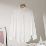 Maristar : No.2158 เสื้อแขนยาวสีพื้น | Solid Long Sleeve Blouse