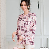 Vertier : No.81083 เสื้อแขนยาวพิมพ์ลาย | Printed Long Sleeve Blouse