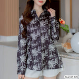 Maristar : No.2167 เสื้อแขนยาวพิมพ์ลาย | Printed Long Sleeve Blouse
