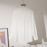 Maristar : No.2158 เสื้อแขนยาวสีพื้น | Solid Long Sleeve Blouse