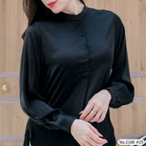 Maristar : No.2168 เสื้อแขนยาวสีพื้น | Solid Long Sleeve Blouse