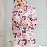 Vertier : No.81083 เสื้อแขนยาวพิมพ์ลาย | Printed Long Sleeve Blouse