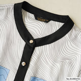 Vertier : No.81090 เสื้อแขนยาวพิมพ์ลาย | Printed Long Sleeve Blouse