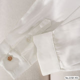 Maristar : No.2158 เสื้อแขนยาวสีพื้น | Solid Long Sleeve Blouse