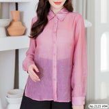 Miss Daisy : No.2123 เสื้อแขนยาวสีพื้น | Solid Long Sleeve Blouse