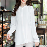 Maristar : No.1960 เสื้อแขนยาวสีพื้น | Solid Long Sleeve Blouse