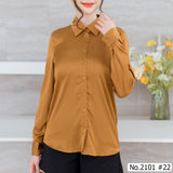 Maristar : No.2101 เสื้อแขนยาวสีพื้น | Solid Long Sleeve Blouse