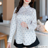 Vertier : No.81076 เสื้อแขนยาวพิมพ์ลาย | Printed Long Sleeve Blouse