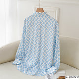 Vertier : No.81087 เสื้อแขนยาวพิมพ์ลาย | Printed Long Sleeve Blouse