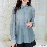 Maristar : No.2122 เสื้อแขนยาวสีพื้น | Solid Long Sleeve Blouse