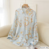 Maristar : No.2171 เสื้อแขนยาวพิมพ์ลาย | Printed Long Sleeve Blouse