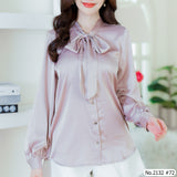 Maristar : No.2132 เสื้อแขนยาวสีพื้น | Solid Long Sleeve Blouse