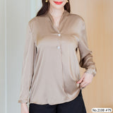 Miss Daisy : No.2108 เสื้อแขนยาวสีพื้น | Solid Long Sleeve Blouse