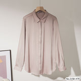 Maristar : No.2158 เสื้อแขนยาวสีพื้น | Solid Long Sleeve Blouse