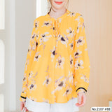 Maristar : No.2107 เสื้อแขนยาวพิมพ์ลาย | Printed Long Sleeve Blouse