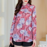 Maristar : No.2110 เสื้อแขนยาวพิมพ์ลาย | Printed Long Sleeve Blouse