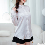 Maristar : No.2138 เสื้อแขนยาวพิมพ์ลาย | Printed Long Sleeve Blouse