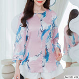 Maristar : No.2131 เสื้อแขนยาวพิมพ์ลาย | Printed Long Sleeve Blouse