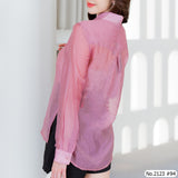 Miss Daisy : No.2123 เสื้อแขนยาวสีพื้น | Solid Long Sleeve Blouse